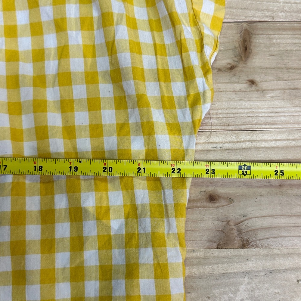 Old Navy Yellow and White Gingham Button-Down Shirt - Picture 4 of 5